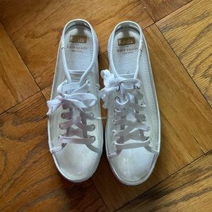 keds x kate spade clear mule sneakers sz. 6.5